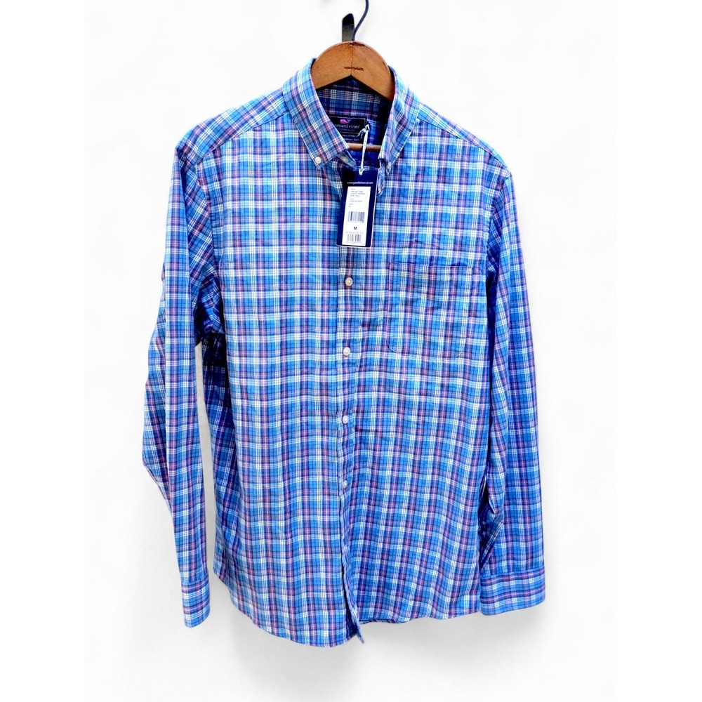 Vineyard Vines Men's Classic Fit‎ Murray Plaid Performance Button Down Shirt M - Picture 5 of 13